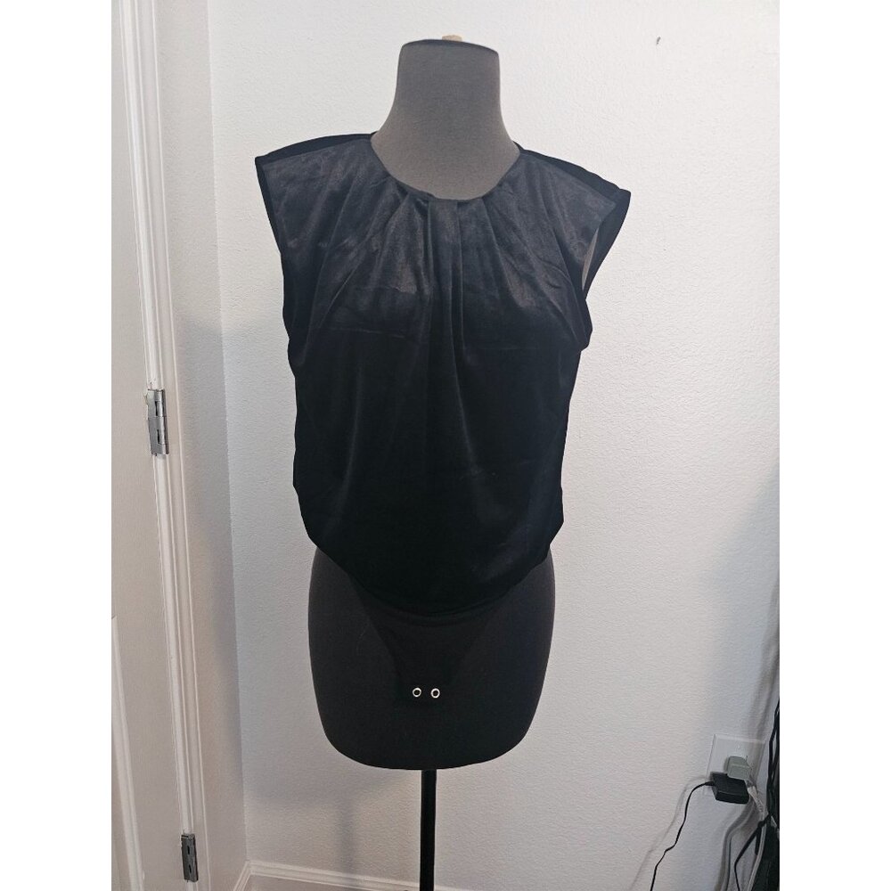 Express black sleeveless body suit with open back - size xs